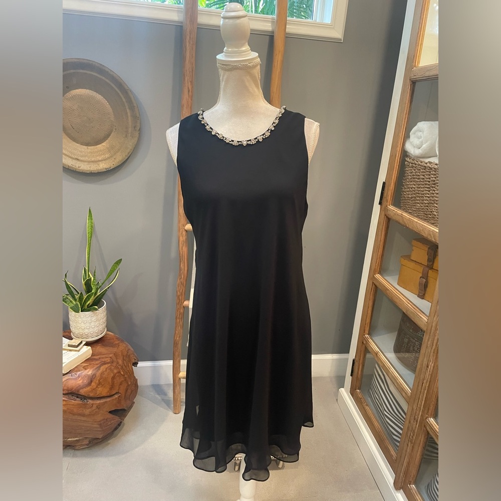 MSK Black Dress with Embellished Detail